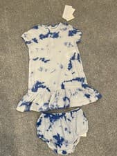 Image of Ralph Lauren Baby Girl Tye Dye Dress & Pants Set Aged 18 Months BNWT