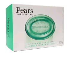 Image of PEARS SOAP OIL CLEAR with LEMON EXTRACT 125g Bars, 12 pack