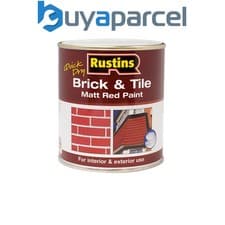 Image of Rustins BRITW250 Quick Dry Brick & Tile Paint Matt Red 250ml RUSBTPMR250Q
