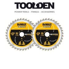 Image of DeWalt DT99569-QZ Extreme Runtime Circular Saw Blade 216mm x 30mm 36T (2 Pack)