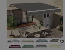 Image of Garden Patio Manual Awning Canopy Sun Shade Shelter Retractable 4 Size 5 Colour