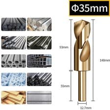 Image of CNC Ground Cobalt Drill Bits with Enhanced Strength Great for Diverse Projects