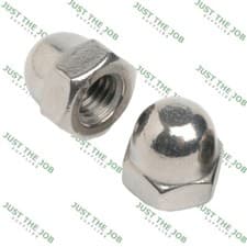 Image of Dome Nuts, A2 STAINLESS STEEL HEX to Fit Metric Bolts M5 M6 M8 M10 M12 - SS mm