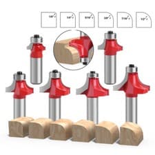 Image of 1/2'' Shank Radius Curved Edge Cutting Round Over Beading Router Bit Cutter Tool