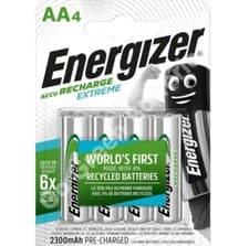 Image of Energizer ACCU Recharge Extreme 2300 mAh Rechargable AA Battery x4 Pack