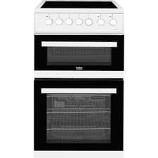 Image of Beko 50cm Double Oven Electric Cooker - EDVC503W