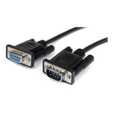 Image of StarTech MXT1001MBK 1m Black Straight Through DB9 Serial RS232 Cable - M/F