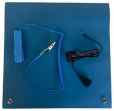 Image of 300mm x 300mm ESD Rubber Bench Mat, Blue - CQ-ESD-MAT-1X1