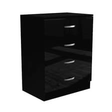 Image of High Gloss Chest of Drawers Tall Wide 4 Drawer Bedroom Furniture Cabinet
