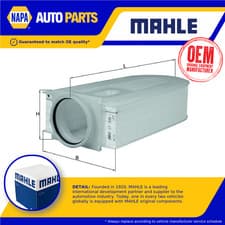 Image of Air Filter LX1686/1 Mahle 6510940004 A6510940004 70379156 79920837 Quality New