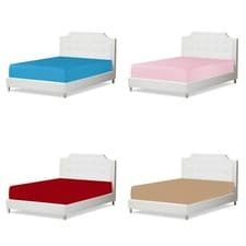 Image of 180 Thread Count 100% Pure Percale Cotton 23cm Deep Fitted Sheets