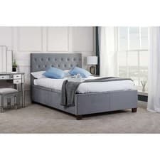 Image of Cologne 150cm Ottoman Storage Bed – Grey – King Size (Dunelm / Birlea)