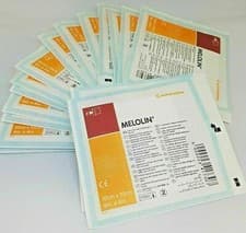 Image of Melolin Wound Dressing Sterile 10cm x 10cm Wound Burns Dressings Cuts First Aid