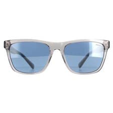 Image of Polo Ralph Lauren Sunglasses PH4167 51111U Transparent Grey Blue Silver Mirror