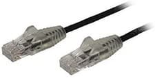 Image of StarTech.com 0.5 m CAT6 Cable - Slim CAT6 Patch Cord - Black - Snagless RJ45 Con