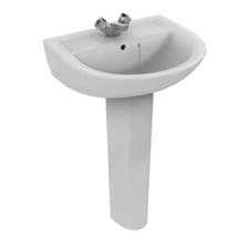 Image of Armitage Shanks Sandringham 21 Basin with Full Pedestal 550mm Wide - 1 Tap Hole