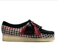 Image of Clarks Originals Wallabee Ladies Black Tweed Combi Shoes Uk Size 6 D EUR 39.5