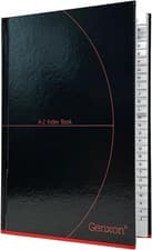Image of A5 Hard Cover A-Z Index Notebook Ruled Book 192 Pages School College Notebooks