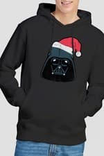 Image of Star Wars Christmas Darth Vader Santa Mens Hoodie S-2XL Black