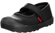 Image of Kickers Plunk Bar Infant Girls Black Leather Mary Jane Shoes