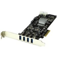 Image of Startech 4 Port Pci Express Pcie Superspeed Usb 3.0 Card Adapter W/ 2 Dedicated