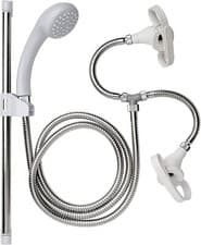 Image of Croydex Secura Shower Set with Shower Head, 1750mm Stainless Steel Hose and Tap