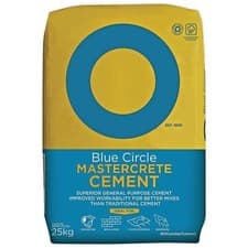 Image of Cement Blue Circle Mastercrete Grey 25kg (Waterproof Bag) MIN 12- FAST DELIVERY