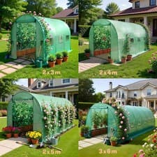 Image of BIRCHTREE Polytunnel Fully Galvanised Frame Greenhouse Poly Tunnel