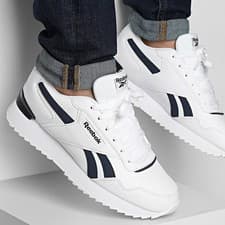 Image of Reebok Classic Style Trainers All Sizes Glide White Navy BNIB Classics RGWNB2