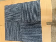 Image of 20 x Blue Stripe Carpet Tiles 5m2 Heavy Duty Commercial Premium Flooring