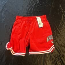 Image of Adidas Originals Boys Red Mesh Basketball Shorts - New with Tags