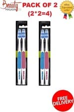 Image of Reach Listerine Toothbrush Reach Duo Twin Pack Medium Bristles 2 Pack (4 Nos)