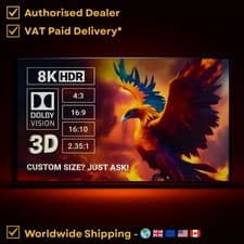Image of Projector Screen Pro-White 80-200 Inch 8K Fixed Frame  - Phoenix Screens