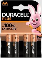 Image of Duracell AA 100% Plus Power Alkaline Batteries 4, 8, 12 Pack – Long Lasting New
