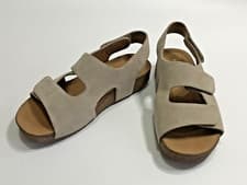 Image of HOTTER EXPLORE LADIES SANDALS 6 UK TAUPE SUEDE ADJUSTABLE, £59 RRP. NEW.