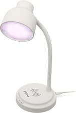 Image of Groov-e Astra LED Lamp With Wireless Charging Pad And Bluetooth Speaker - White