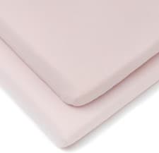 Image of Clair de Lune Cot Cotton Jersey Fitted Sheets (Pack of 2, Pink)