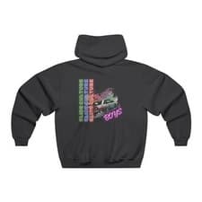 Image of Men's Hoodie - Slide Culture Boys, Neon Car Graphic Streetwear Hoodie |