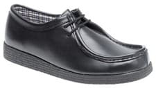 Image of Boys Route21 B157 Lace Up Leather Wedge Sole Apron Para Shoes