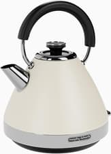 Image of Morphy Richards Venture Cream Pyramid Kettle - 1.5L - 3Kw - Rapid Boil - 100132