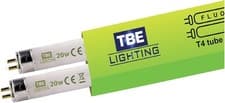 Image of TBE LIGHTING T4 20w Fluorescent Tube Lamps 578mm - 2 Pack of CFL Bulbs - G5 2-P