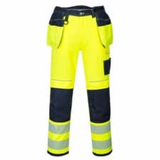 Image of Portwest Hi Vis Holster Pocket Work Trouser | Two Tone Hi Vis Kneepad Trouser