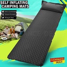 Image of Self Inflating Sleeping Mat Waterproof Travel Camping Bed Mattress W/Pillow &Bag