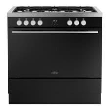 Image of Belling Vision Single Cavity 90cm Dual Fuel Range Cooker - Black & Sil 444412040