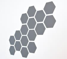 Image of Hexagon Pattern Vinyl Wall Art Decals/Stickers - Various Colours & Sizes