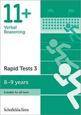 Image of 11+ Verbal Reasoning Rapid Tests Book 3 for GL and CEM Year 4 Ages 8-9