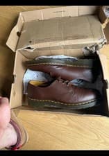 Image of Dr Martens Brown Leather Shoes (Size UK 11) – Great Condition