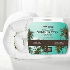 Image of NightComfort 2 Tog Summer Breeze Light Duvet - Anti-Allergy Microfibre Quilt