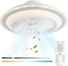 Image of oxylops Ceiling Fan with Light, 20''Flush Mount Ceiling Fan with Dimmable lights