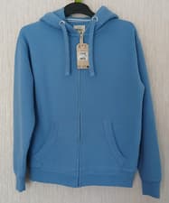 Image of Ladies FAT FACE AMY Zip Through Up Hoodie Bright Blue Size Small S 8 10 12 BNWT
